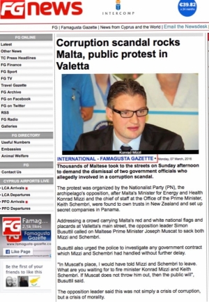 (FILMAT) Il-Midja Russa u dik Ċiprijotta tagħti mportanza lil protesta kontra l-Korruzzjoni