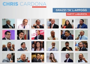 L-eks mexxej Laburista Alfred Sant, Ian Borg u Deborah Schembri wara Cardona