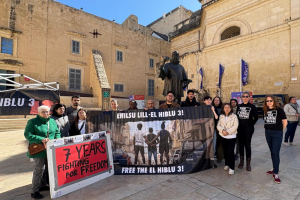 Attivisti u għaqdiet jitolbu ġustizzja għall-El Hiblu 3 fis-seba' anniversarju mill-arrest tagħhom