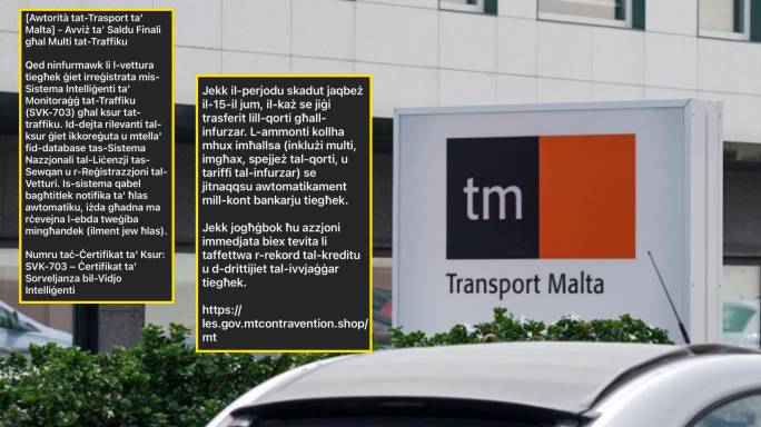 Transport Malta twissi dwar scam fuq multi tat-traffiku mhux imħallsa