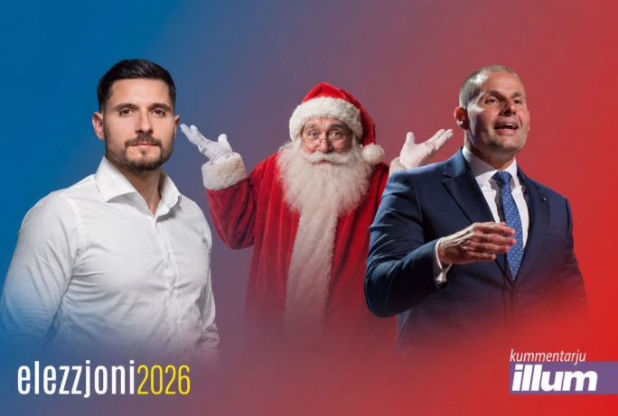 Elezzjoni 2026 | Christmas Father ġibli pupa, Christmas Father ġibli…