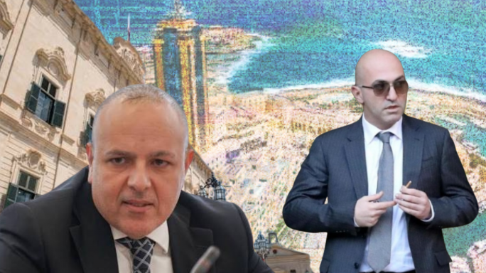 Flip-charts b'referenzi għal 17 Black u Electrogas fil-ġuri, hekk kif id-difiża tiffoka fuq differenzi fit-tfittxijiet ta' Schembri u Fenech