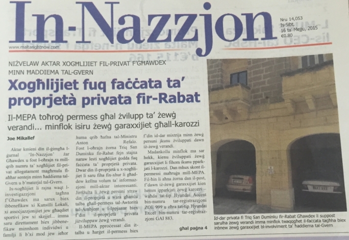 Qed tivvinta stejjer fi sforz biex taljena l-attenzjoni tal-pubbliku