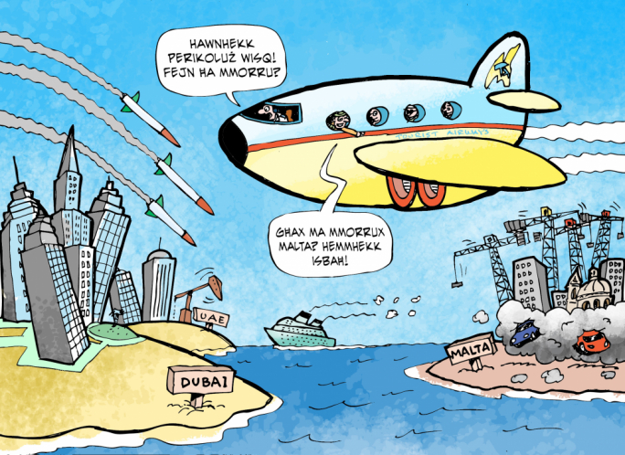 Karikatura minn Mikiel Galea