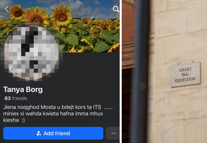 Il-profil falz fuq Facebook li l-akkużat uża sabiex jitkellem ma' diversi minuri